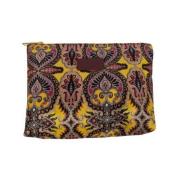 Gele Gestreepte Medium Dames Etui Etro , Yellow , Dames