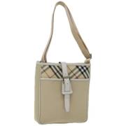 Pre-owned Canvas shoulder-bags Burberry Vintage , Beige , Dames