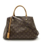 Pre-owned Canvas handbags Louis Vuitton Vintage , Brown , Dames