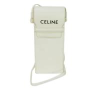 Pre-owned Leather shoulder-bags Celine Vintage , White , Dames