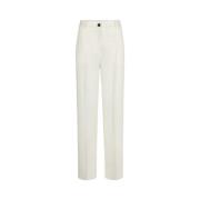 Witte klassieke Gale broek met persplooien Modström , White , Dames