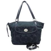 Pre-owned Canvas shoulder-bags Coach Pre-owned , Black , Dames