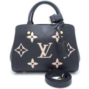 Pre-owned Leather handbags Louis Vuitton Vintage , Black , Dames