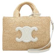 Pre-owned Raffia shoulder-bags Celine Vintage , Beige , Dames