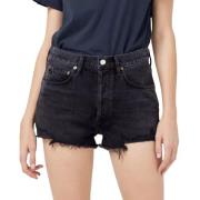 Zwarte Denim Shorts Parker Stijl Agolde , Black , Dames