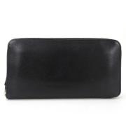 Pre-owned Leather wallets Hermès Vintage , Black , Dames