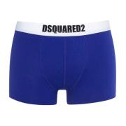 Blauwe Logo Boxers Dsquared2 , Blue , Heren