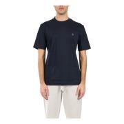 Katoenen T-shirt met Patch Logo Hugo Boss , Blue , Heren