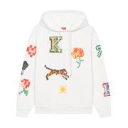 Retro Style Pixels Sweatshirt Kenzo , White , Dames