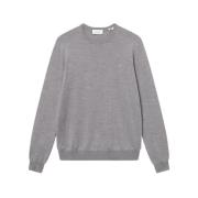 Merino Wool Crewneck Sweater Les Deux , Gray , Dames