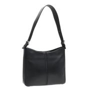 Pre-owned Leather shoulder-bags Burberry Vintage , Black , Dames