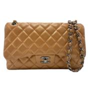 Pre-owned Leather chanel-bags Chanel Vintage , Brown , Dames