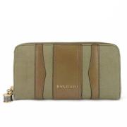 Pre-owned Canvas wallets Bvlgari Vintage , Green , Dames