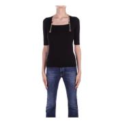 Zwarte Sweater met Cut-Out Details Liu Jo , Black , Dames