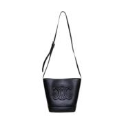 Pre-owned Leather celine-bags Celine Vintage , Black , Dames