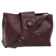 Pre-owned Leather shoulder-bags Cartier Vintage , Red , Dames