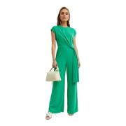 Groene jumpsuit met strik Ralph Lauren , Green , Dames