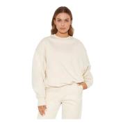 Crème Logo Sweater Ronde Hals The Attico , Beige , Dames