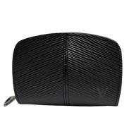 Pre-owned Leather wallets Louis Vuitton Vintage , Black , Dames