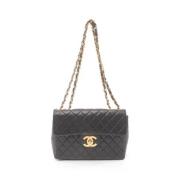 Pre-owned Leather chanel-bags Chanel Vintage , Black , Dames