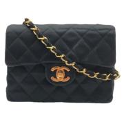 Pre-owned Canvas shoulder-bags Chanel Vintage , Black , Dames