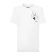 Wit Katoenen Wire Frame T-shirt Philipp Plein , White , Heren