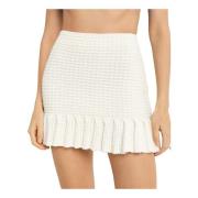 Witte Ruche Mini Rok Self Portrait , White , Dames