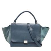 Pre-owned Leather handbags Celine Vintage , Blue , Dames