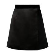 Zwarte Satijnen Mini Rok Nina Ricci , Black , Dames