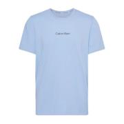 Stretch Basic Logo T-shirt - Blauw Calvin Klein , Blue , Heren