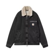 Denim jack met imitatiebont voering Carhartt Wip , Black , Heren