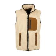 Crème Gilet Jas voor Mannen Paul & Shark , Beige , Heren