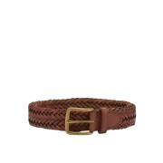 Bruine gevlochten riem Ralph Lauren , Brown , Heren