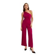 Eendelige jumpsuit met ruches Ralph Lauren , Pink , Dames