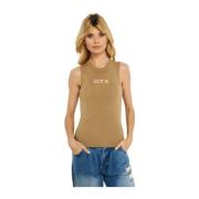 Bruine Tanktop Equipment Logo One Teaspoon , Brown , Dames