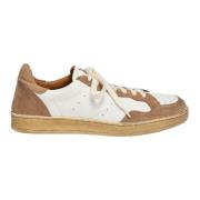 Witte Taupe Sneaker met Metalen Accenten Elia Maurizi , Brown , Dames