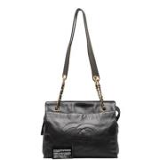 Pre-owned Leather shoulder-bags Chanel Vintage , Black , Dames