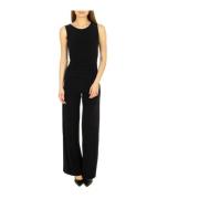 Zwarte Jurken Jumpsuit met Gerimpelde Taille Norma Kamali , Black , Da...