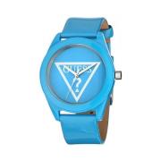 Blauw Roestvrijstalen Quartz Horloge Guess , Blue , Heren