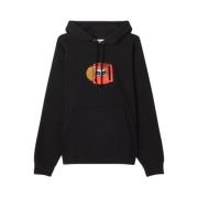 Fleece hoodie Obey , Black , Heren