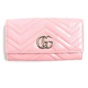 Pre-owned Leather wallets Gucci Vintage , Pink , Dames