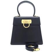 Pre-owned Leather handbags Salvatore Ferragamo Pre-owned , Black , Dam...