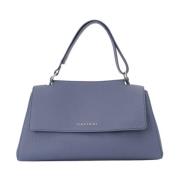 Zachte leren Longuette tas met modern design Orciani , Blue , Dames