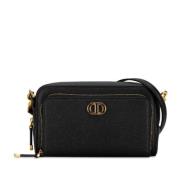 Pre-owned Leather shoulder-bags Dior Vintage , Black , Dames