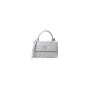 Pre-owned Leather chanel-bags Chanel Vintage , Gray , Dames