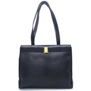 Pre-owned Leather shoulder-bags Salvatore Ferragamo Pre-owned , Black ...