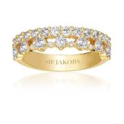 Livigno Gouden Ring met Zirkonia Sif Jakobs Jewellery , Yellow , Dames