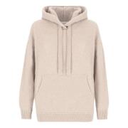 Kasjmier en Zijden Hoodie Laneus , Beige , Dames