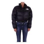 Zwart Logo Voorrits Donsjas The North Face , Black , Dames