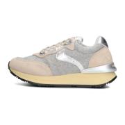 Grijze Lage Sneakers voor Dames Voile Blanche , Multicolor , Dames